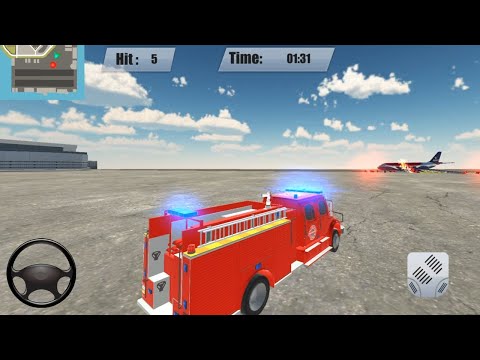 Fire Truck Game Simulator 2020 - Airplane Fire Rescue - Android GamePlay