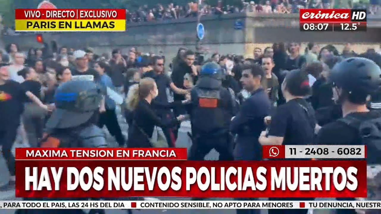 Las impactantes imágenes de los disturbios en Francia