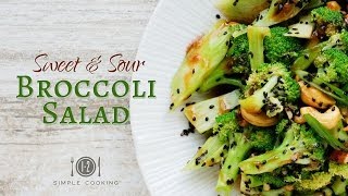 Sweet and Sour Broccoli Salad | 1-2 Simple Cooking