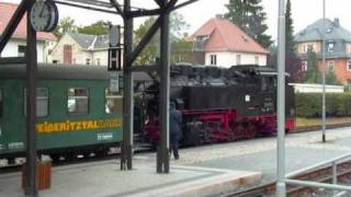 preview picture of video 'Weißeritztalbahn -  Rangieren im Bahnhof Dippoldiswalde - Sachsen unter Dampf'