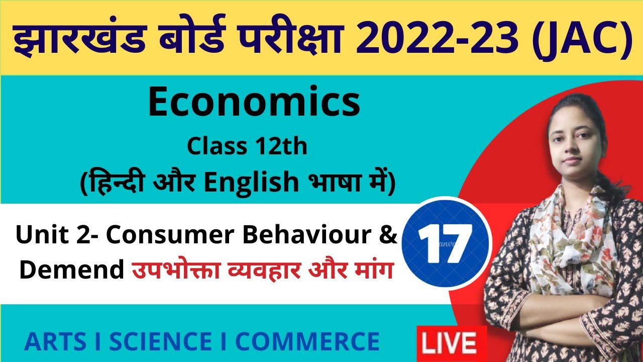 Consumer Budget│Theory of consumer behaviour│LEC 17 Unit 2 Micro ch 5│Class 12th │JAC