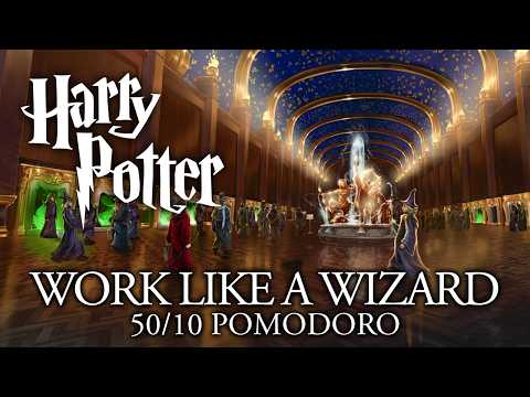 ✨️ Wizarding World at Work ✏️ 4h Harry Potter Pomodoro Study Session with ASMR
