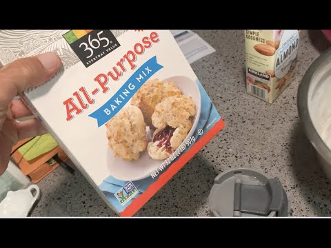 How to make Vegan Biscuits from all purpose baking mix, almond milk and vegetable oil