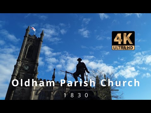 Drone Tour of Oldham Parish Church | Aerial Views of Historic Landmark