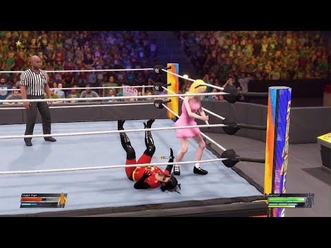 WWE 2K22 Violet Parr incredibles Vs Mandy The Grims Adventure of Billy And Mandy Hellish Extreme Rul