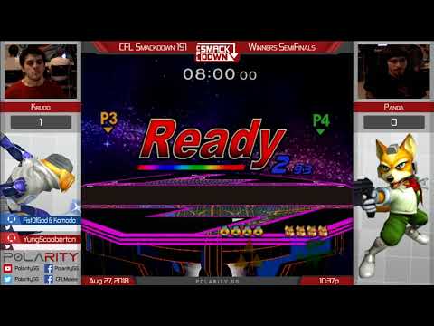 CFL Smackdown 191 Melee - Krudo (Sheik) vs Panda (Fox) - Winners Semis