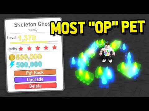 Ghost Skeleton Rarest And Most Powerful Of All Pets Roblox Pet - the most op halloween pet in roblox pet simulator