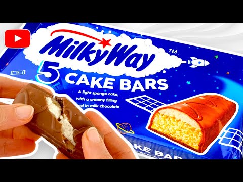 MilkyWay Cake Bars | Milk Chocolate Candy Bars | ASMR Presentation & Opening | Sweet Food Facts