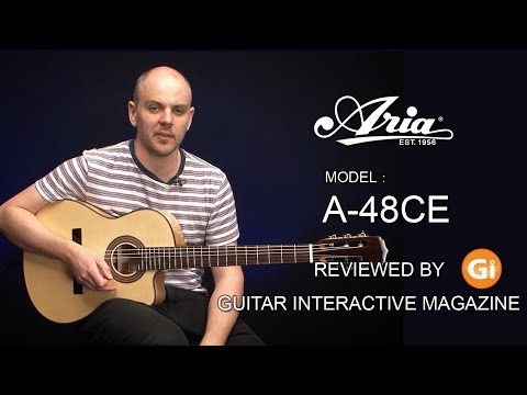 Классическая гитара со звукоснимателем Aria A-48CE SBK