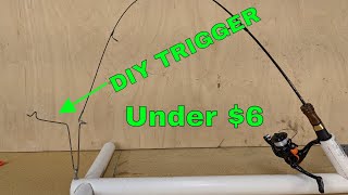 How to Make the (TRIGGER) for an Automatic Ice Fishing Hook Setter for under $6! Packable Design