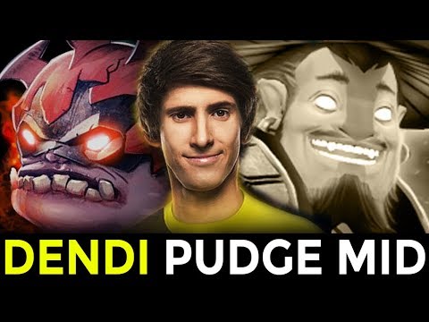DENDI Pudge Mid vs Storm Spirit!! Nice Hook in a Hard Game | Genius Pudge