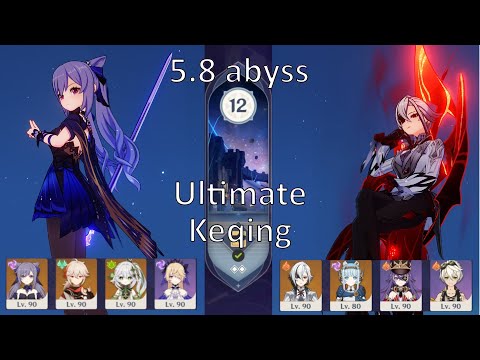 5.8 abyss Keqing aggravate | Arlecchino overload