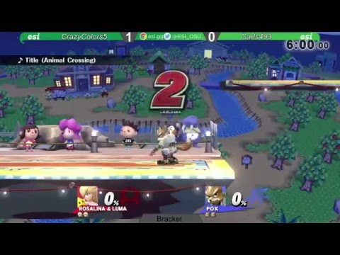 Donatos 2/9 - Carls493 (Fox) vs CrazyColorz5 (Rosalina) - SSB4 Winners Semis