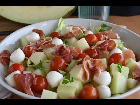 🥗 Ensalada de melón tomatitos y queso ESTÁ BUENÍSIMA !!!