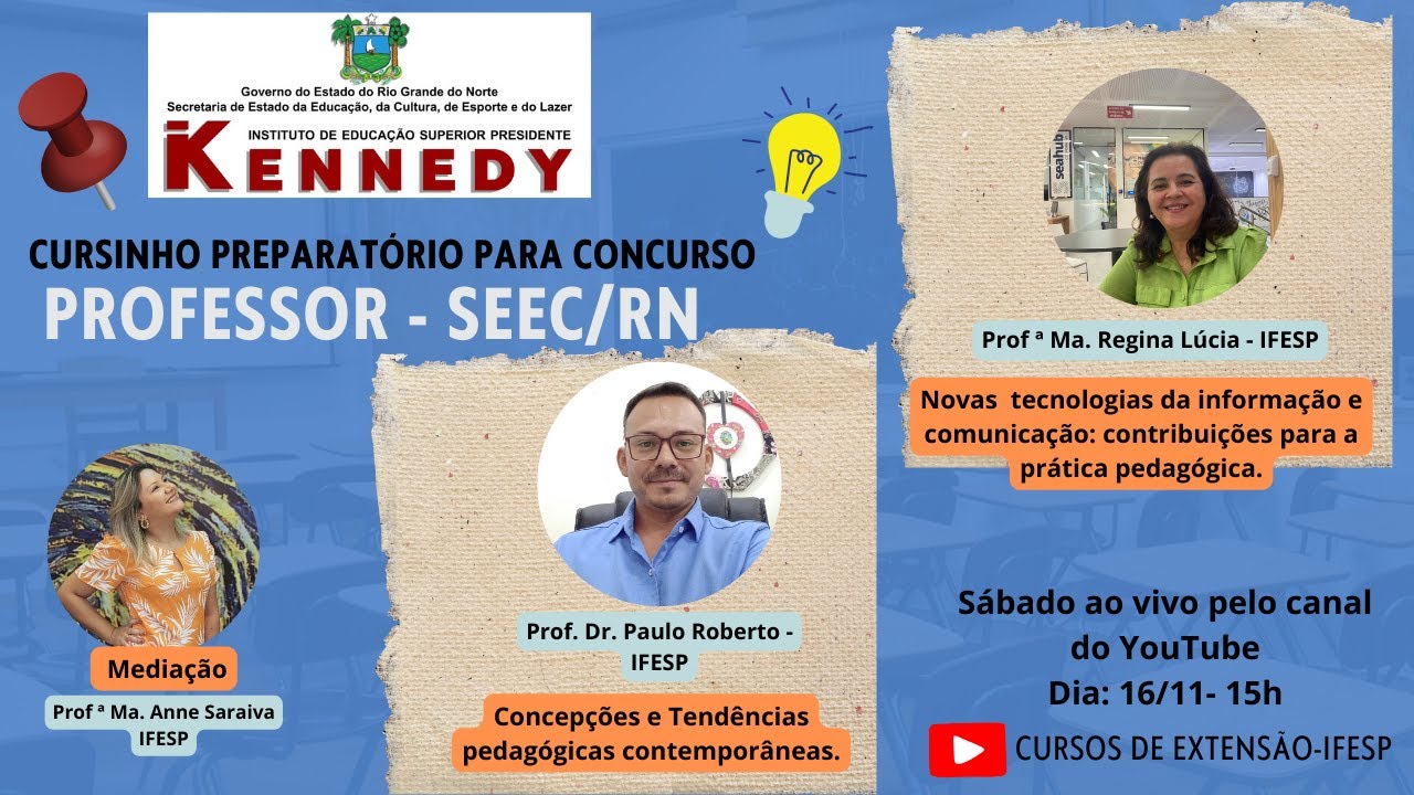 CURSINHO PREPARATÓRIO PARA O CONCURSO DA REDE ESTADUAL/RN DATA: 16/11/2024