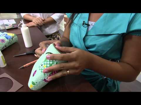 Mulher.com 31/03/2014 - Porta objetos com reciclados por Tatiane Nascimento Parte 01