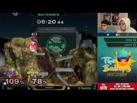 Melee @ the Balcony 105 (The Final Balc) - Grands ft. Yung (Falco) VS Devastation (Sheik)