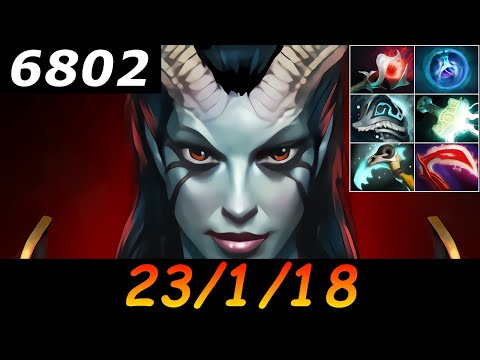 Dota 2 Queen of Pain 6802 MMR 23/1/18 (Kills/Deaths/Assists) Ranked Full Gameplay