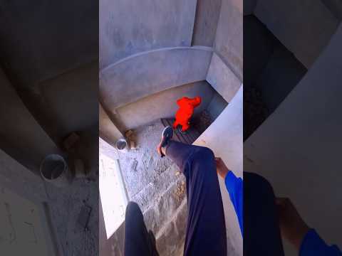 Rooftop parkour vs money heist free running pov😂#parkour #parkourlife #freerunning #funny #pov