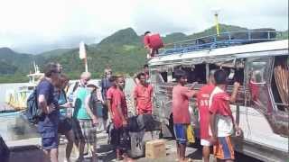preview picture of video 'Unloading Group Luggage from Jeepney - Caramoan Islands. Survivor Camp'