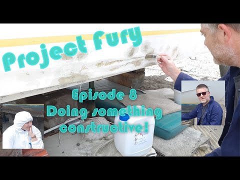 Patching and Fairing the portside hull begins! - Project Fury Boat Restoration Project Episode 8