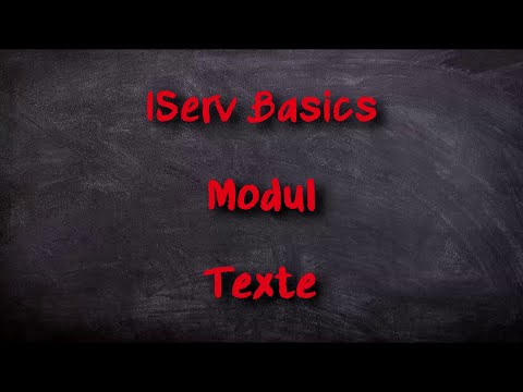 IServ Basics - Modul Texte (Kollaboratives Arbeiten)