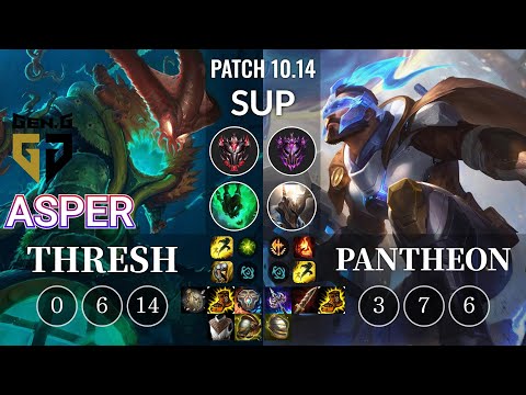 GEN Asper Thresh vs Pantheon Sup - KR Patch 10.14