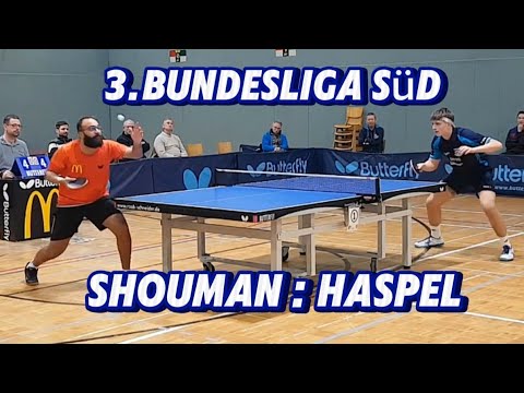 3.Bundesliga Süd |  U19 Nationalspieler M.Haspel(2186TTR) : M.Shouman(2289TTR)
