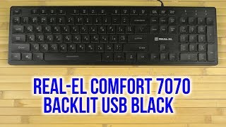REAL-EL Comfort 7070 Backlit Black (EL123100018) - відео 1