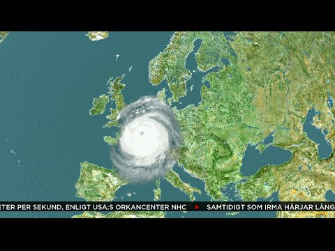 Så stor är orkanen Irma - Nyheterna (TV4)