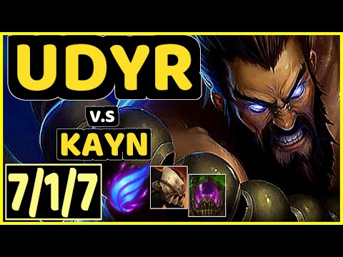 UDYR vs KAYN - 7/1/7 KDA JUNGLE GAMEPLAY - EUW Ranked DIAMOND