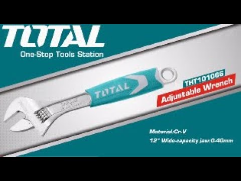 Features & Uses of Total Adjustable Wrench 6" with Total Style Handle