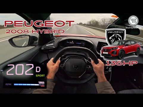 2025 Peugeot 2008 1.2 Hybrid (136HP) POV Drive and Top Speed | 0-100km/h