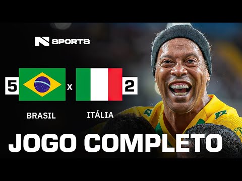 JOGO COMPLETO | BRASIL x ITÁLIA - JOGO DOS FAMOSOS | RONALDINHO GAÚCHO | AO VIVO E COM IMAGENS!