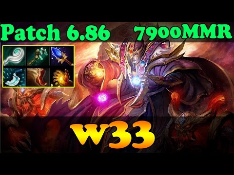 Dota 2 - Patch 6.86 : w33 7900 MMR Plays Invoker Vol 5 - Ranked Match Gameplay!