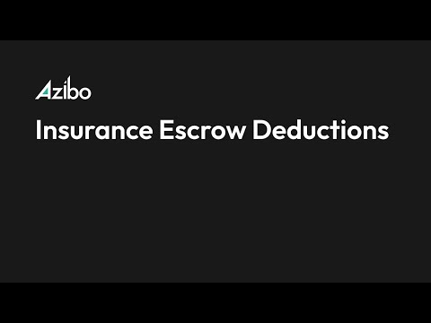 Insurance Escrow Deductions