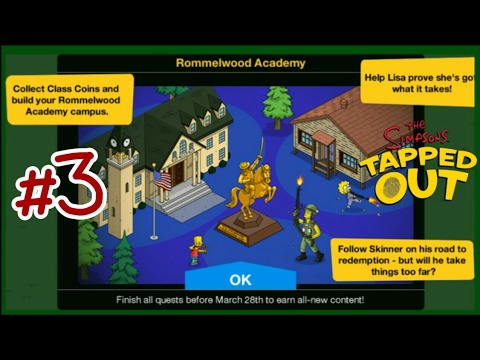 The Simpsons: Tapped Out [128] "Rommelwood Academy Military" Update (2017) Pt 3 {Prizes} (FINAL)