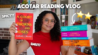 Reading The ACOTAR SERIES For The First Time In A Week *spoiler free reading vlog*