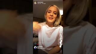 Anne Marie singing her new song Bad Girlfriend on Instagram