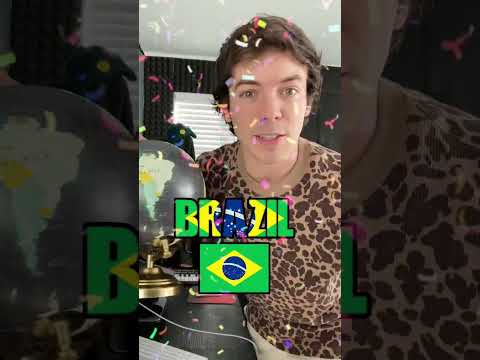 Spinning the Globe to find my next music collab (PART 5) 🇧🇷👀 #shorts