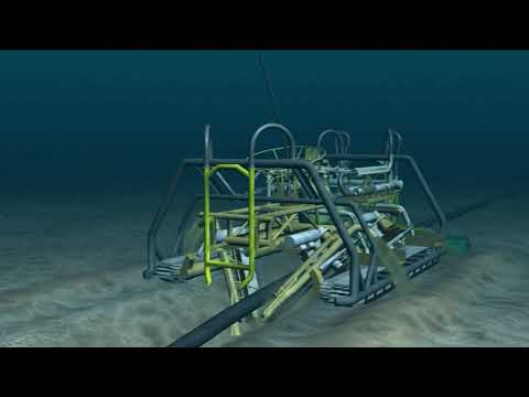 Pipeline trenching animation