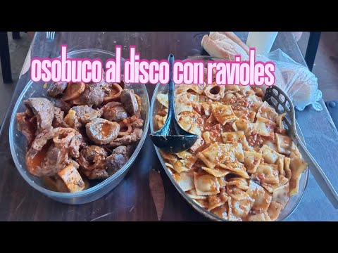 Osobuco al disco con ravioles mi receta😋👍