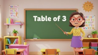 Table of 3 | 3 ka pahada | 2 to 20 Tables | 3 Times Table for Kids | multiplication #kidsmath #learn
