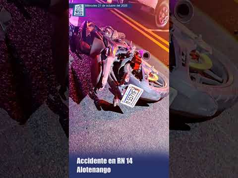 Motorista sufre accidente en RN-14, San Juan Alotenango