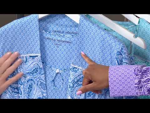 Carole Hochman Geo & Paisley Cotton Jersey 3-Piece PJ Set on QVC