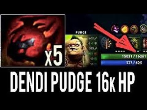 16k HP WTF??  5 Heart of Tarrasque?? Must See Dendi Epic Pudge Game | Dota 2 Patch 7.06