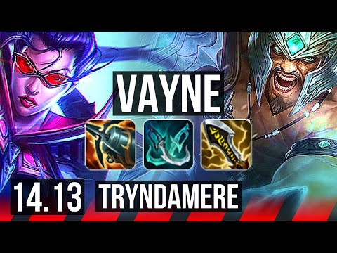 VAYNE vs TRYNDAMERE (TOP) | 7 solo kills, 2400+ games, Legendary, 14/3/3 | EUW Diamond | 14.13