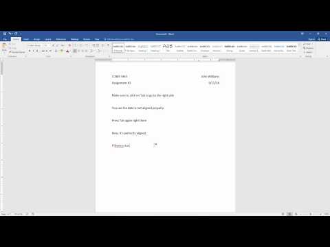 How to Align Text on Left and Right Side in Microsoft Word. [HD]