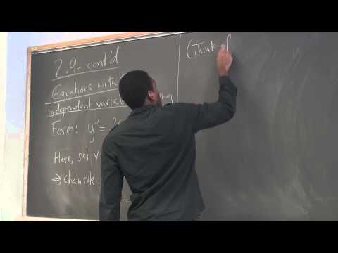 Math 391 Lecture 8 - Some miscellaneous first order ODEs and Intro to Second order linear ODEs