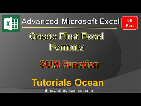 Part 06: How to Create First Excel Formula with Sum Function in Urdu/Hindi